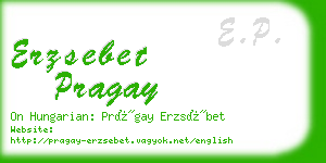 erzsebet pragay business card